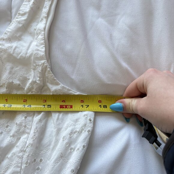 Calypso St Barth Womens Size 10 White Mini Dress Floral Coquette Dainty Whimsy - Picture 4 of 9